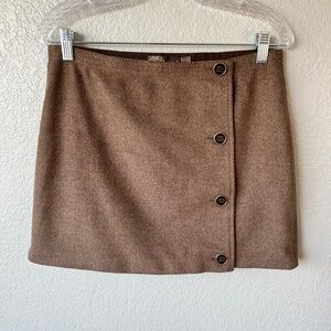 PrAna Nicky Wool Blend Wrap Mini Skirt